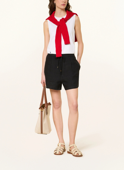 POLO RALPH LAUREN Leinenshorts – SCHWARZ