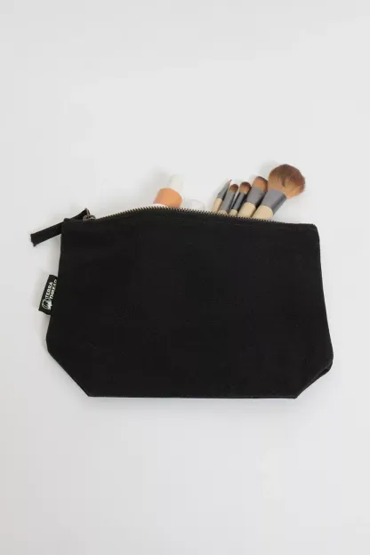 Terra Thread Organic Cotton Canvas Zippered Pouch - Black