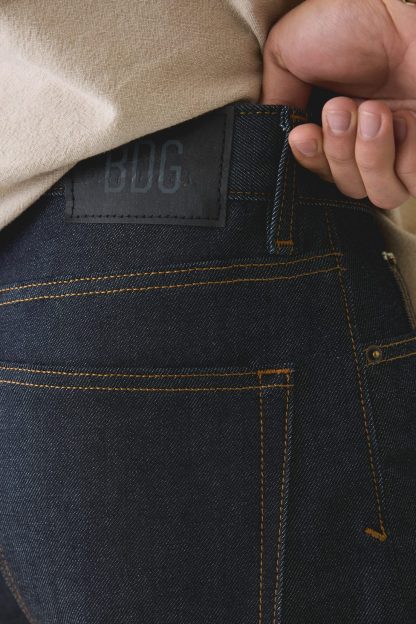 BDG Slacker Premium Selvedge Relaxed Flare Jeans - Vintage Denim Dark