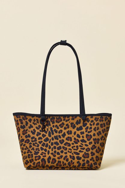 BAGGU Medium Nylon Reverse Tote Bag - Leopard Mix
