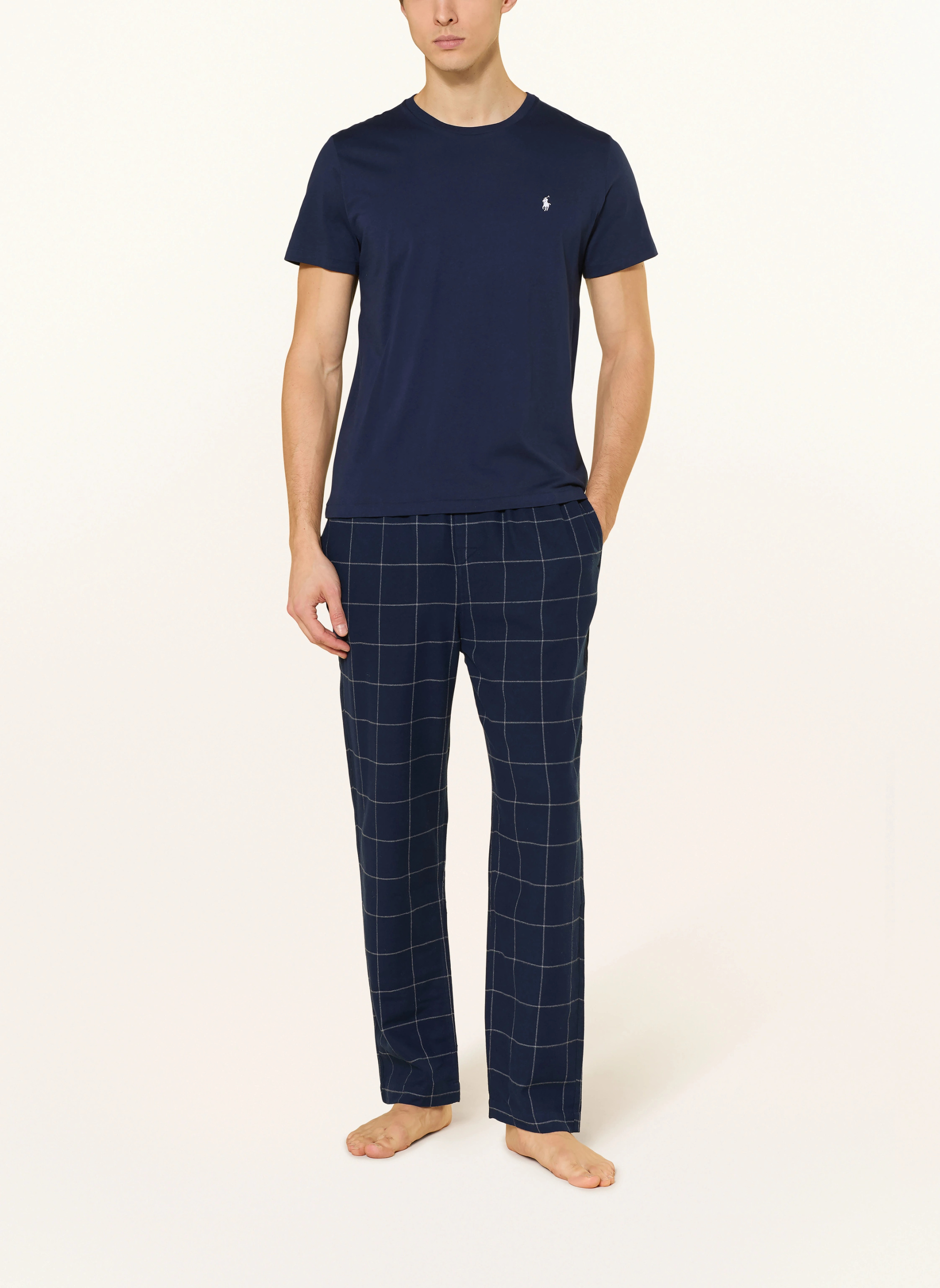 POLO RALPH LAUREN Lounge-Shirt – DUNKELBLAU / WEISS