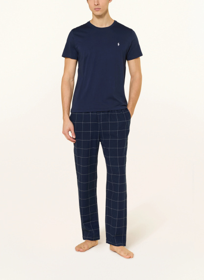 POLO RALPH LAUREN Lounge-Shirt – DUNKELBLAU / WEISS