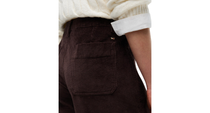 Tommy Hilfiger Women's Corduroy Wide-Leg Pants - Dark Brown