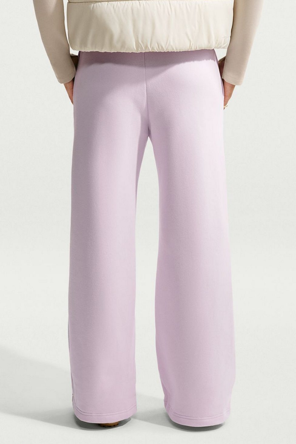 Nike Studio Fleece Mid-Rise Wide Leg Pants - Lilac
