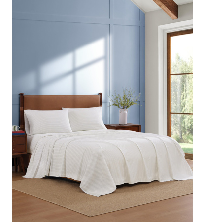 Tommy Hilfiger Printed 200-Thread Count Cotton Percale Sheet Set - Monogram Stripe Gray