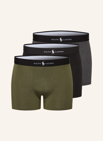 POLO RALPH LAUREN 3er-Pack Boxershorts – GRAU / KHAKI / SCHWARZ