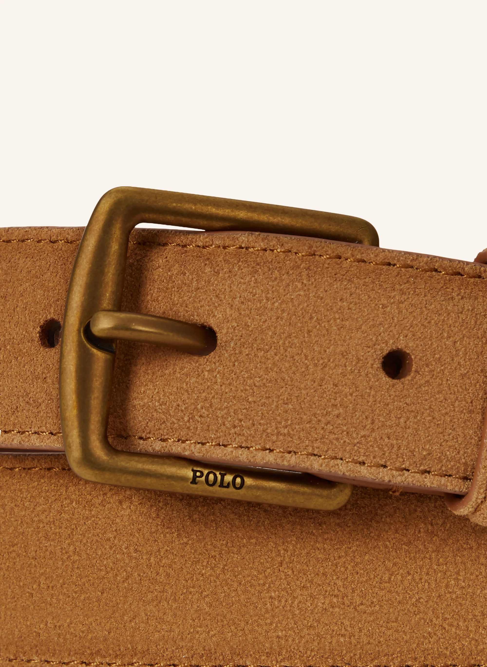 POLO RALPH LAUREN Ledergürtel – CAMEL / GOLD