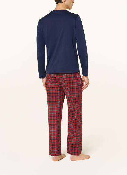 POLO RALPH LAUREN Schlafanzug aus Flanell – DUNKELBLAU / ROT / GRÜN