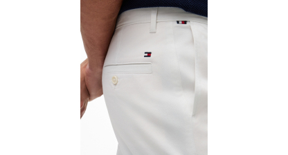 Tommy Hilfiger Men's Regular-Straight Fit Stretch Chino Pants - TH Optic White