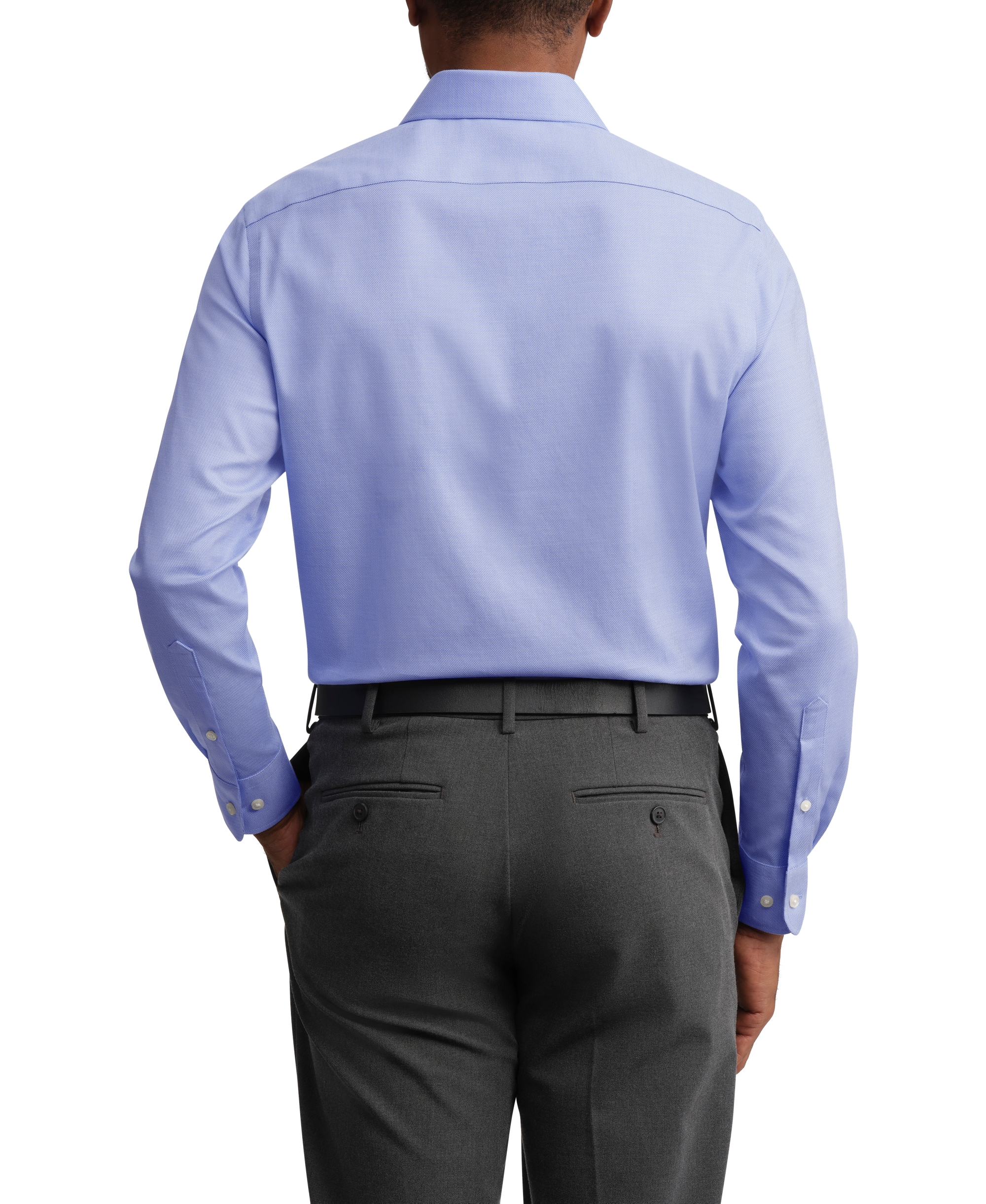 Tommy Hilfiger Men's TH Flex Twill Slim-Fit Dress Shirt - Blue
