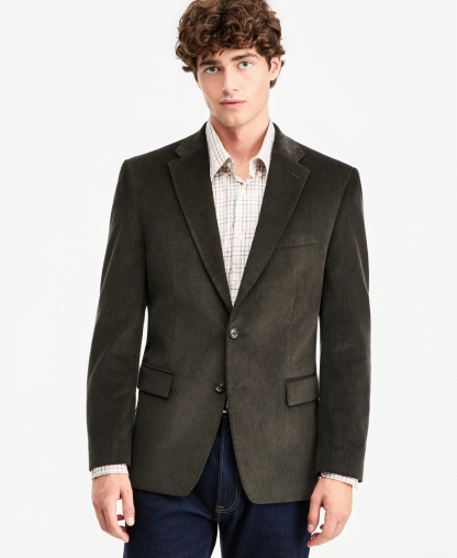 Tommy Hilfiger Men's Modern-Fit Corduroy Sport Coat - Olive