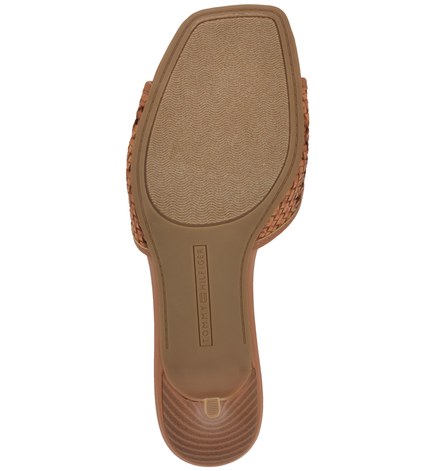 Tommy Hilfiger Women's Claihre Woven Kitten Heel Sandal - Cognac