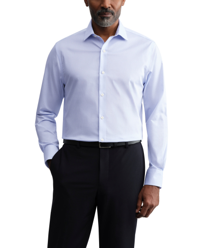 Tommy Hilfiger Men's TH Flex Twill Shirt, Slim Fit - Classic Blue