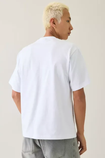 Shaka Wear 7.5oz Heavyweight Cropped Tee - White