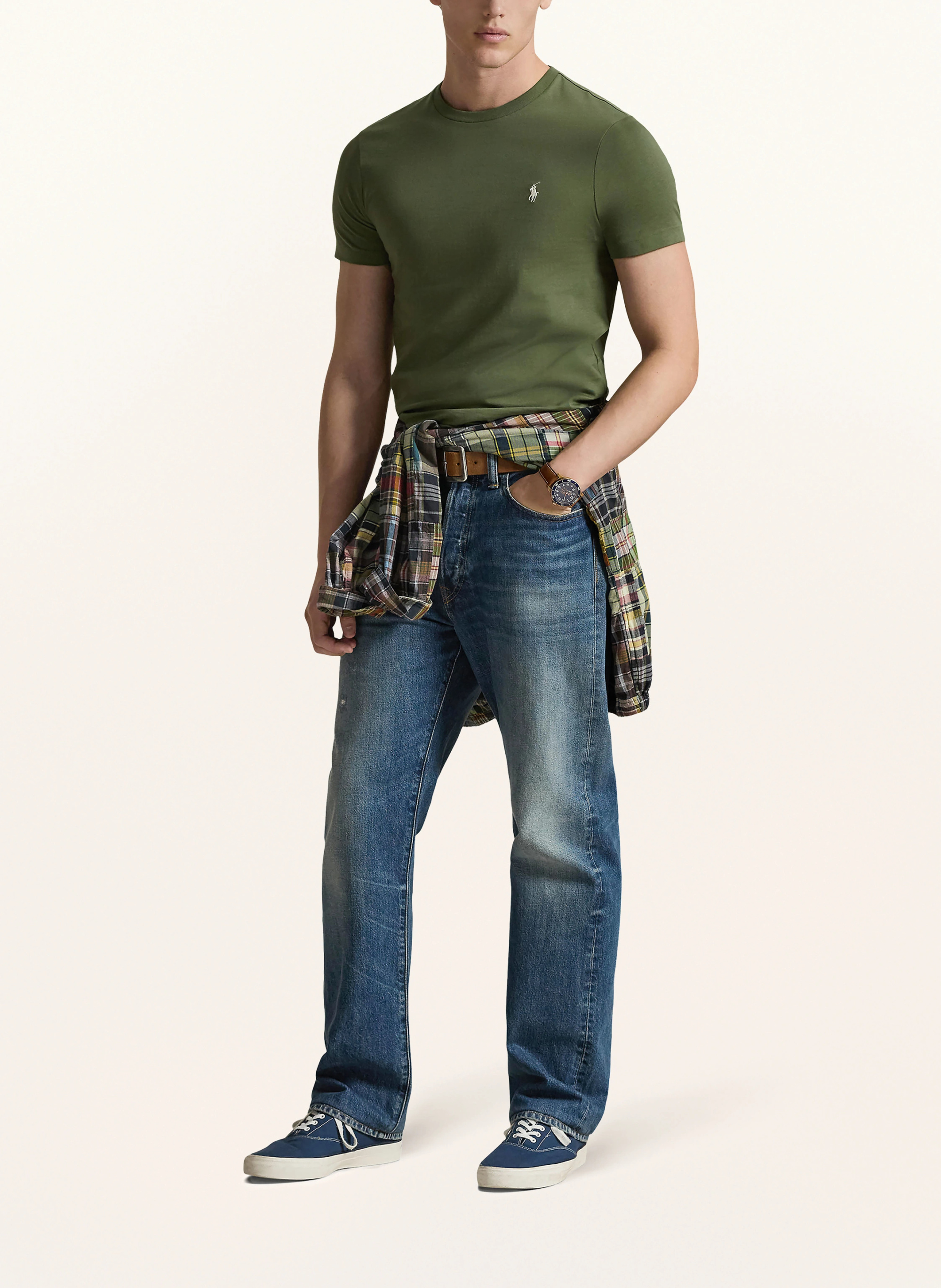 POLO RALPH LAUREN T-Shirt – OLIV / CREME