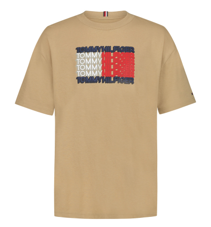 Tommy Hilfiger Boys' 8-20 3D Logo Flag Graphic Short-Sleeve T-Shirt - Incense