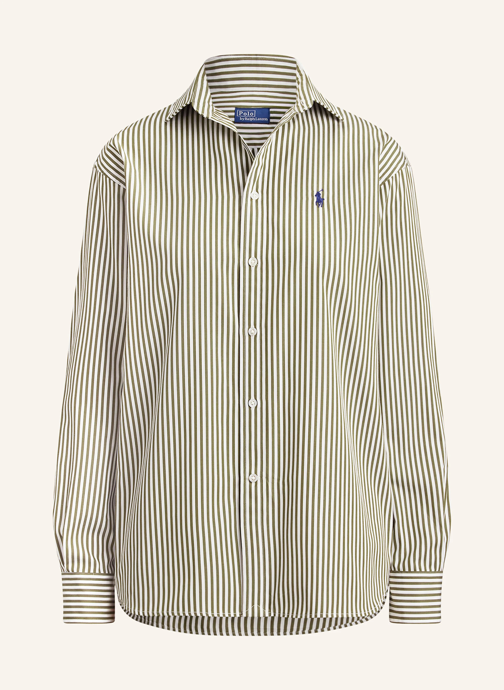 POLO RALPH LAUREN Hemdbluse – OLIV / WEISS
