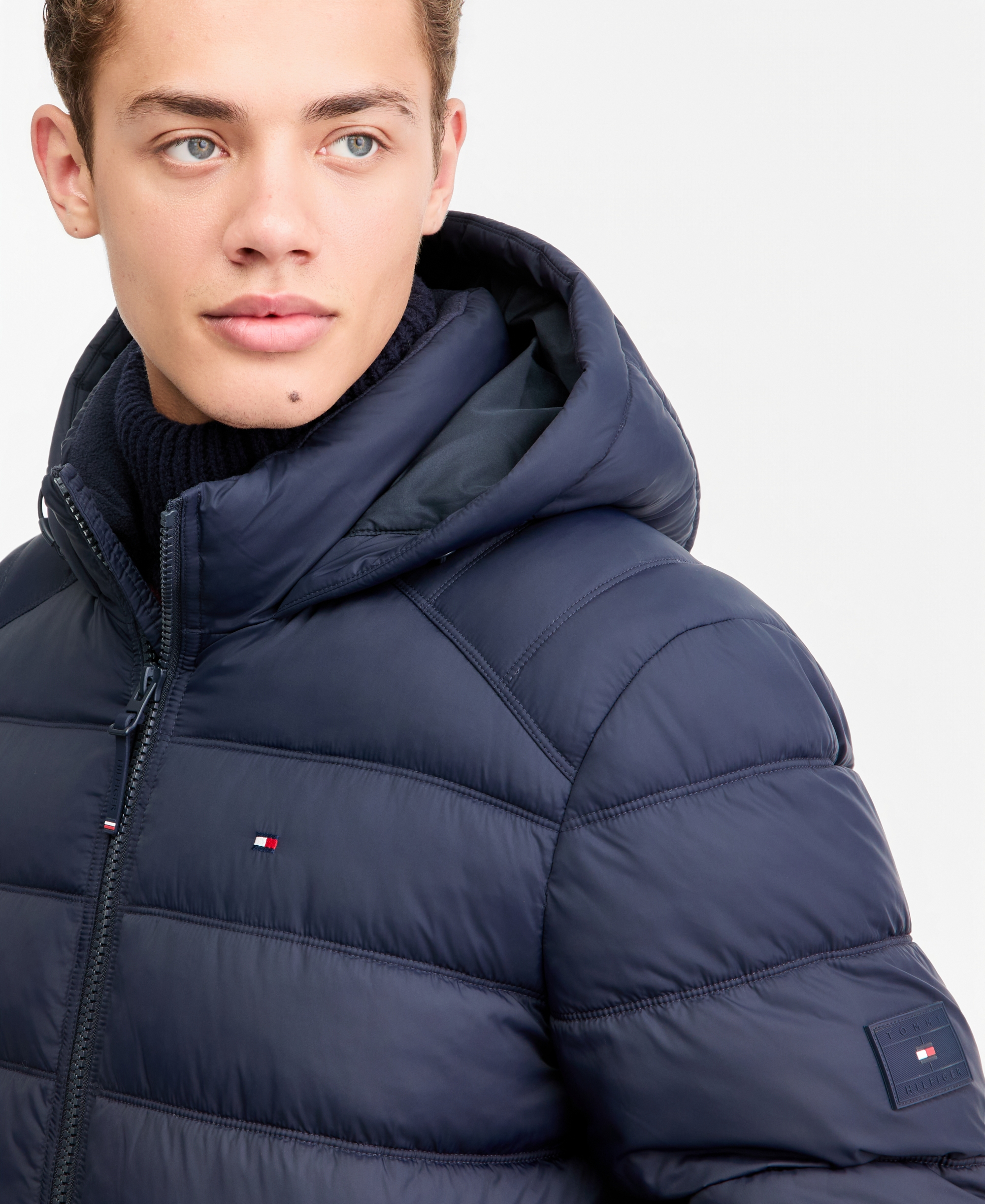 Tommy Hilfiger Men's Hooded Puffer Jacket - Midnight Navy