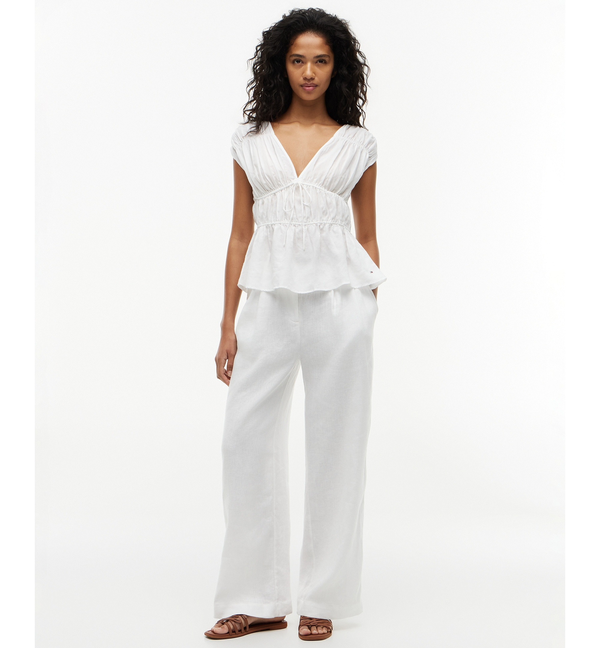 Tommy Hilfiger Women's Sleeveless V-Neck Top - Ecru