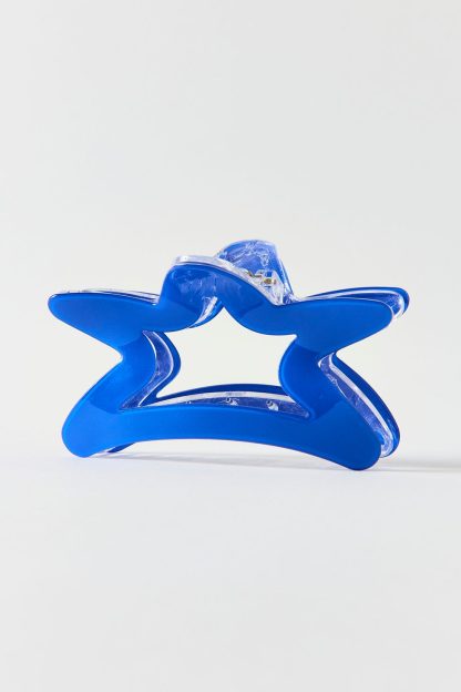 Star Resin Claw Clip - Blue ground