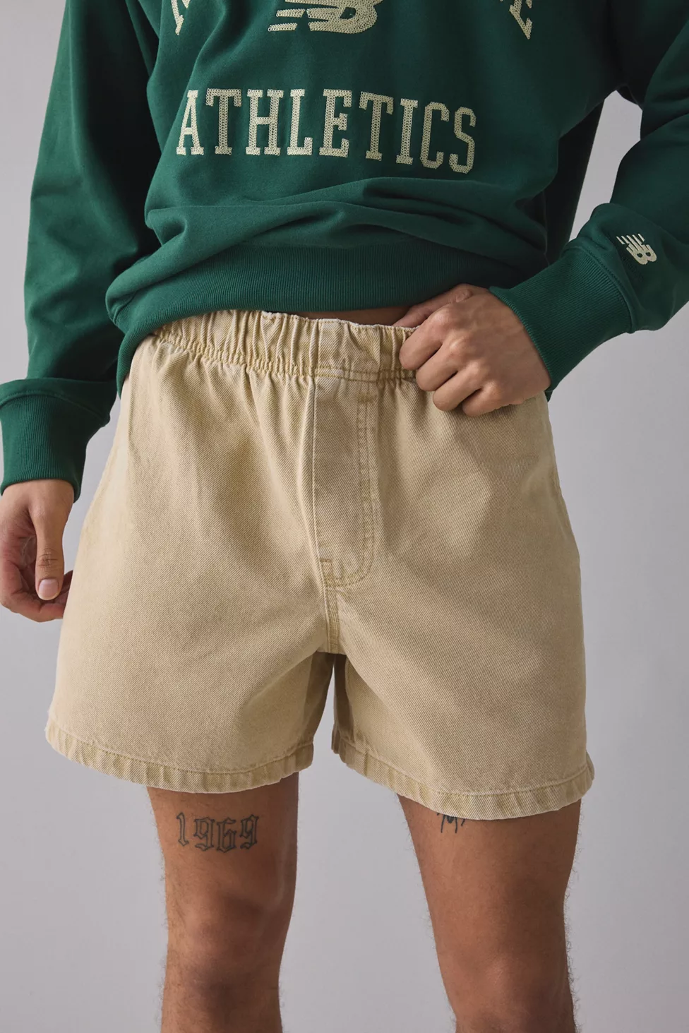 BDG Denim Volley Shorts - Tan Dischargable