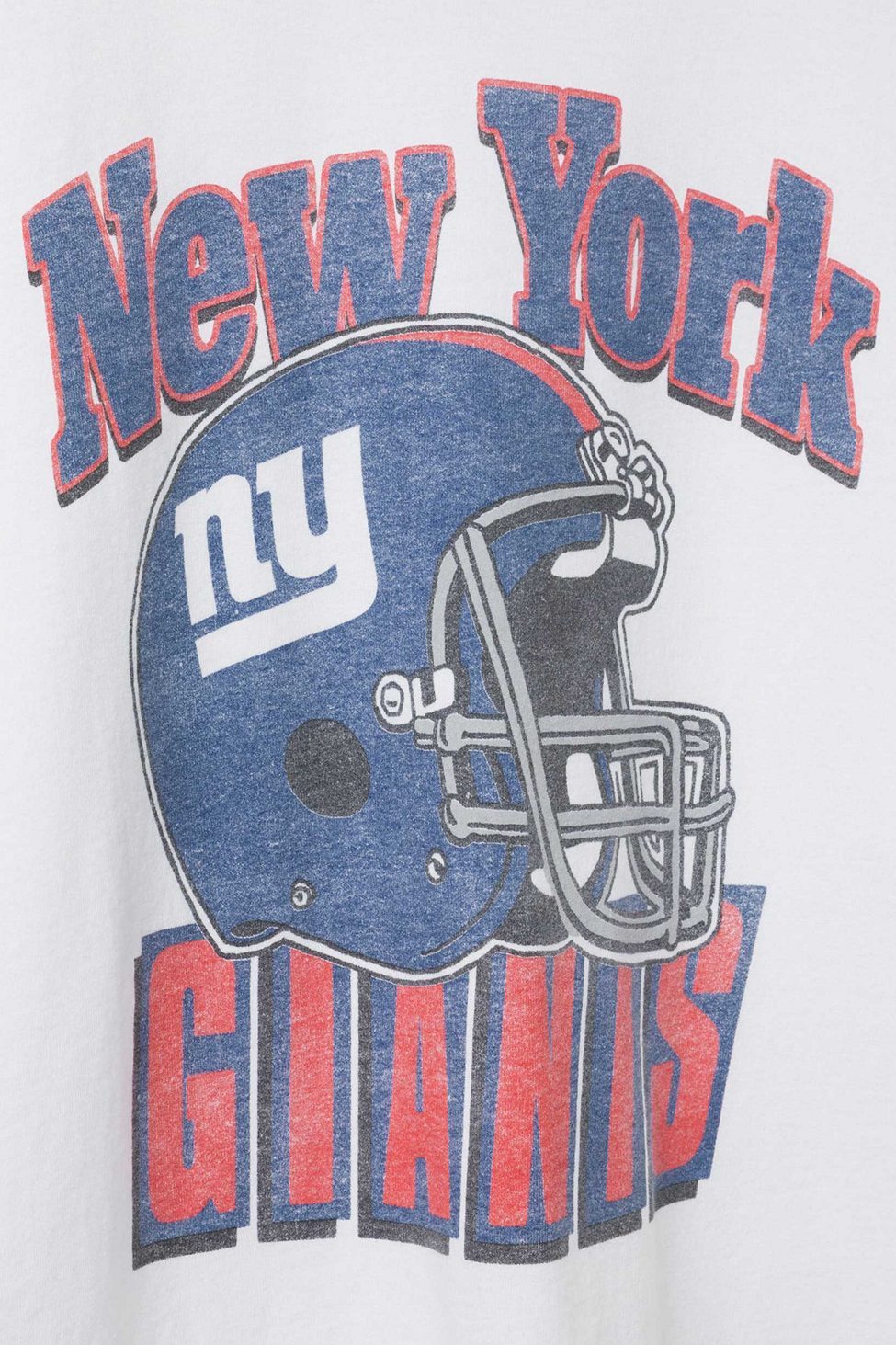 Junk Food NFL Throwback Helmet Flea Market Tee - New York Giants