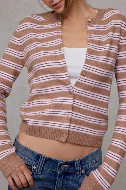 BDG So Soft Cardigan - Neutral Multi