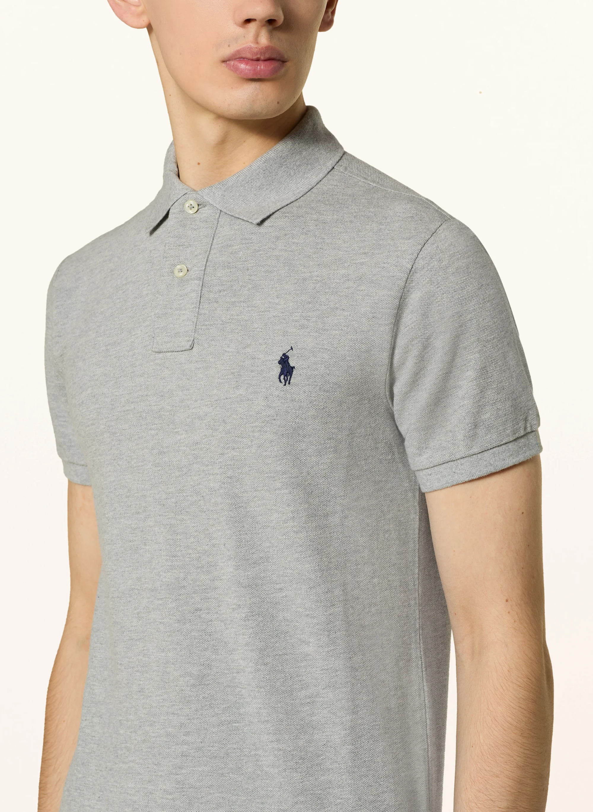 POLO RALPH LAUREN Piqué-Poloshirt Slim Fit – HELLGRAU