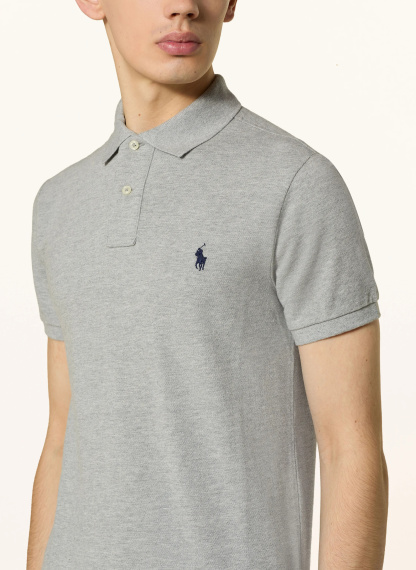 POLO RALPH LAUREN Piqué-Poloshirt Slim Fit – HELLGRAU