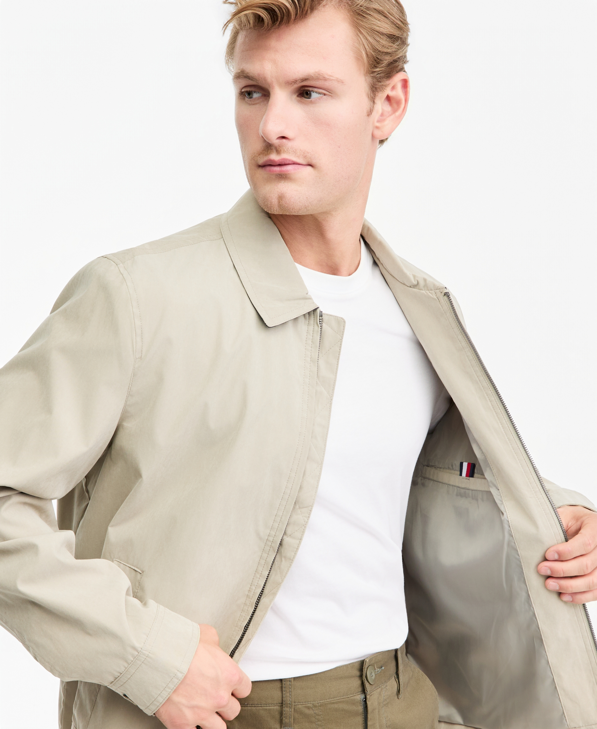 Tommy Hilfiger Men's Wind Resistant Golf Jacket - Khaki
