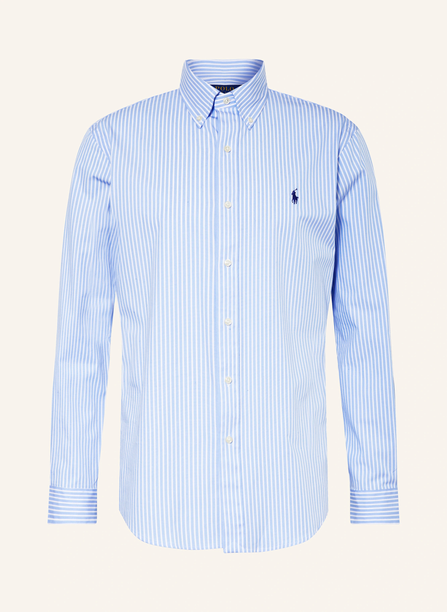POLO RALPH LAUREN Hemd Custom Fit – WEISS / HELLBLAU