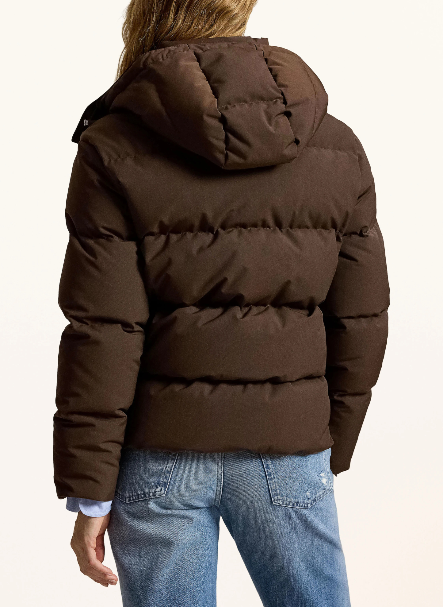 POLO RALPH LAUREN Daunenjacke mit abnehmbarer Kapuze – DUNKELBRAUN