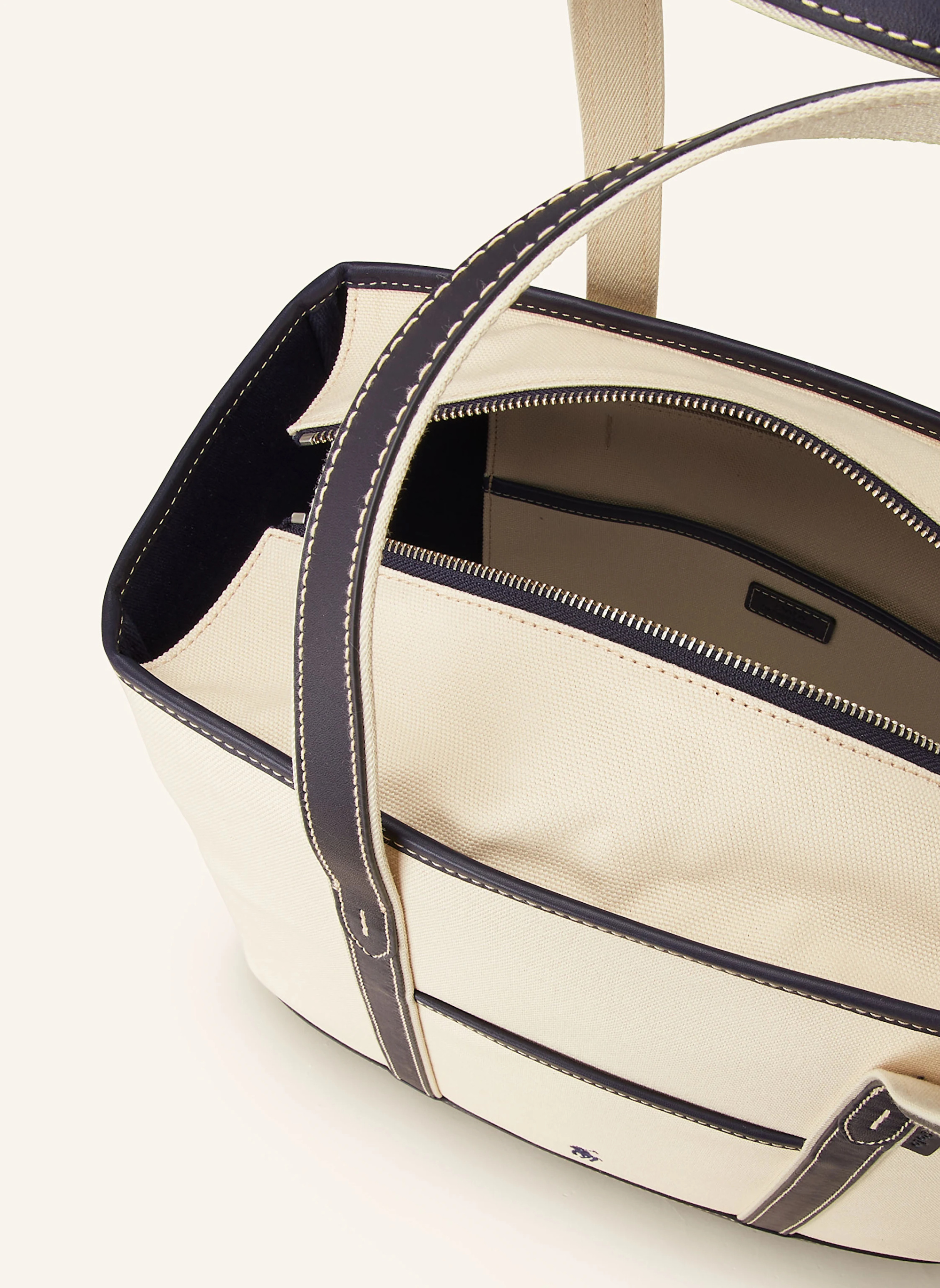 POLO RALPH LAUREN Shopper – ECRU / DUNKELBLAU