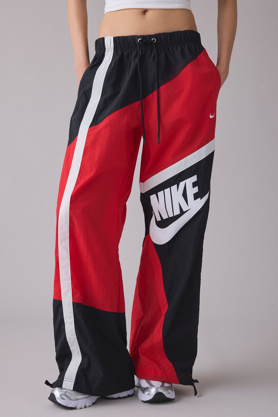 Nike Sportswear Loose Woven Open-Hem Pants - University Red/ Black/ Sail
