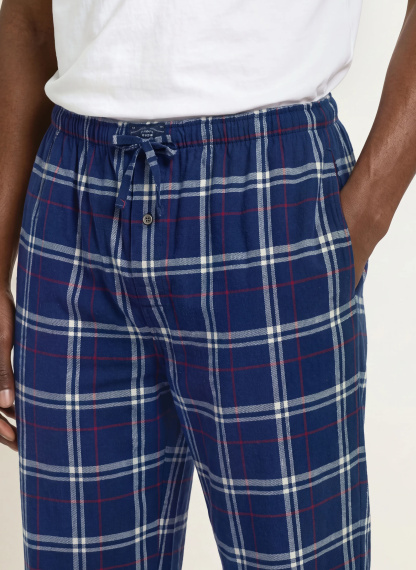 POLO RALPH LAUREN Lounge-Hose aus Flanell – DUNKELBLAU / DUNKELROT / WEISS