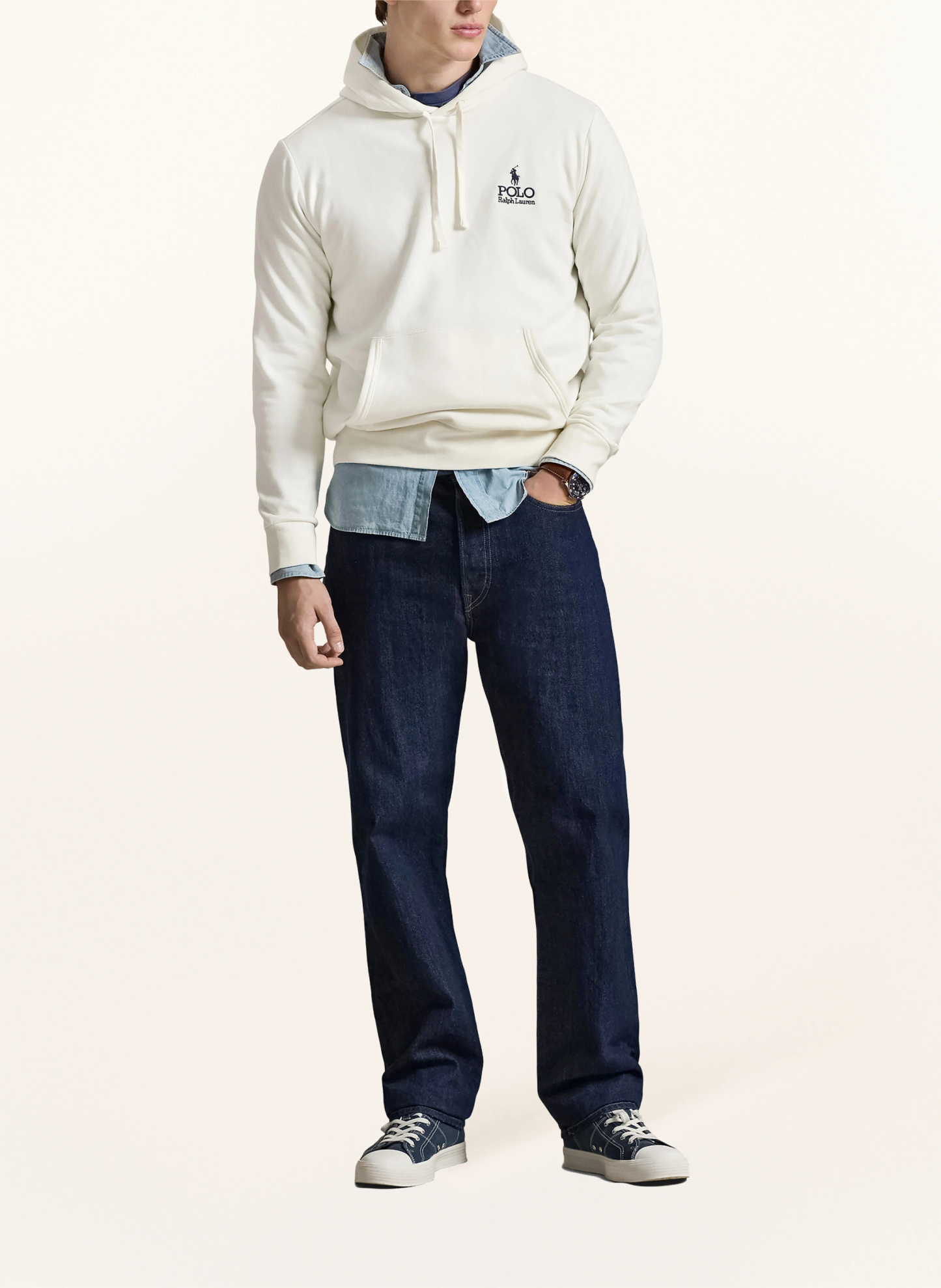 POLO RALPH LAUREN Hoodie – ECRU