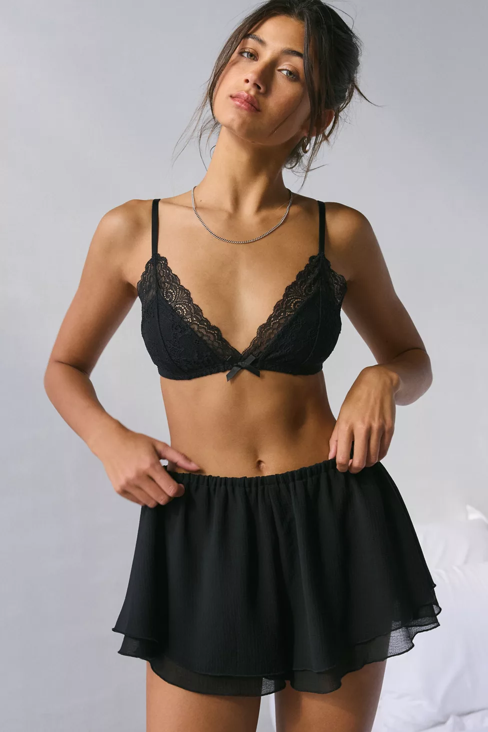 Out From Under Camilla Lace Triangle Bra - Black