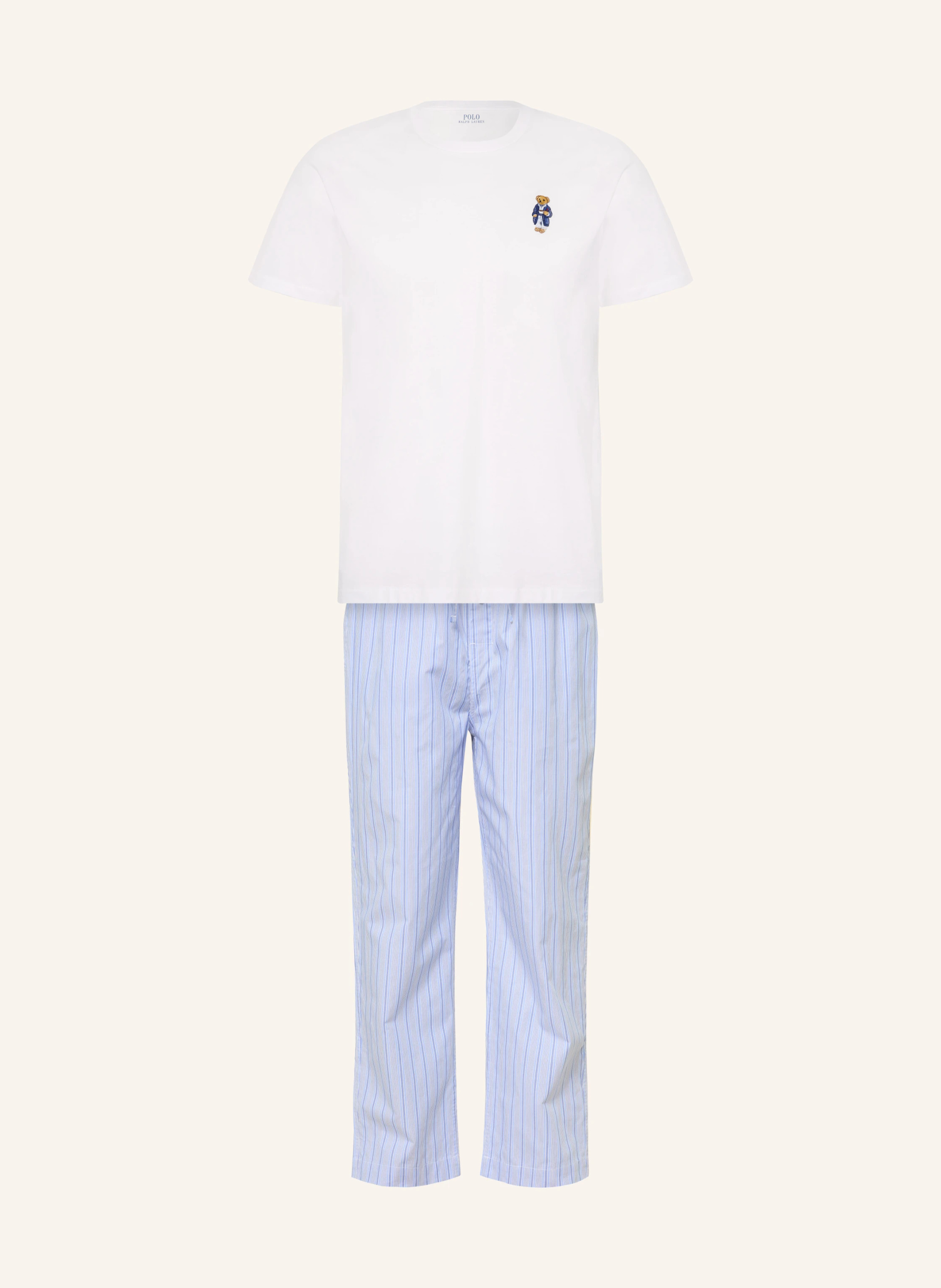 POLO RALPH LAUREN Schlafanzug – WEISS / HELLBLAU / BLAU