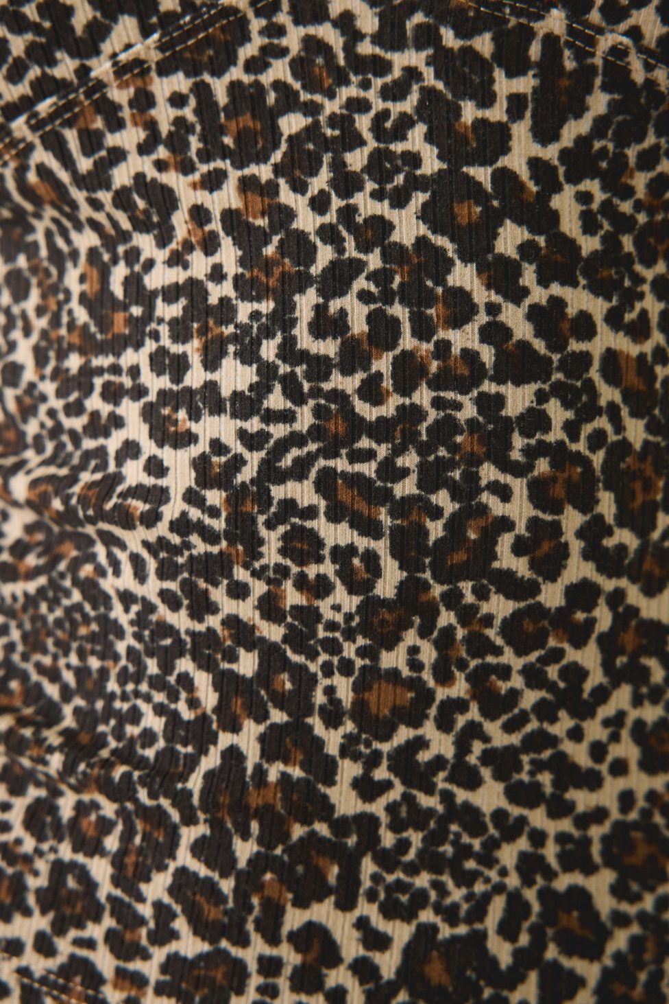 BDG Hold Me Tight Ribbed Racerback Cropped Cami - Leopard