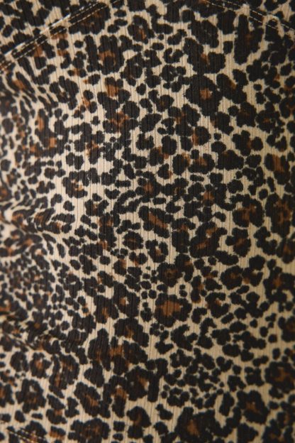 BDG Hold Me Tight Ribbed Racerback Cropped Cami - Leopard