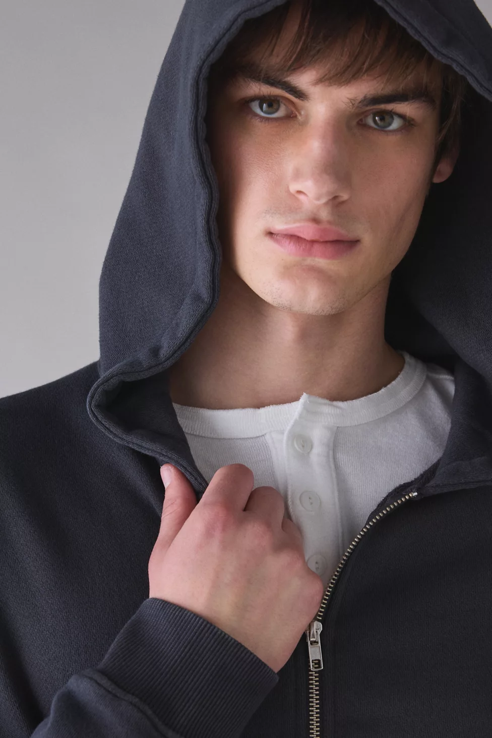 Standard Cloth Pregame Zip-Up Hoodie Sweatshirt - Washed Black