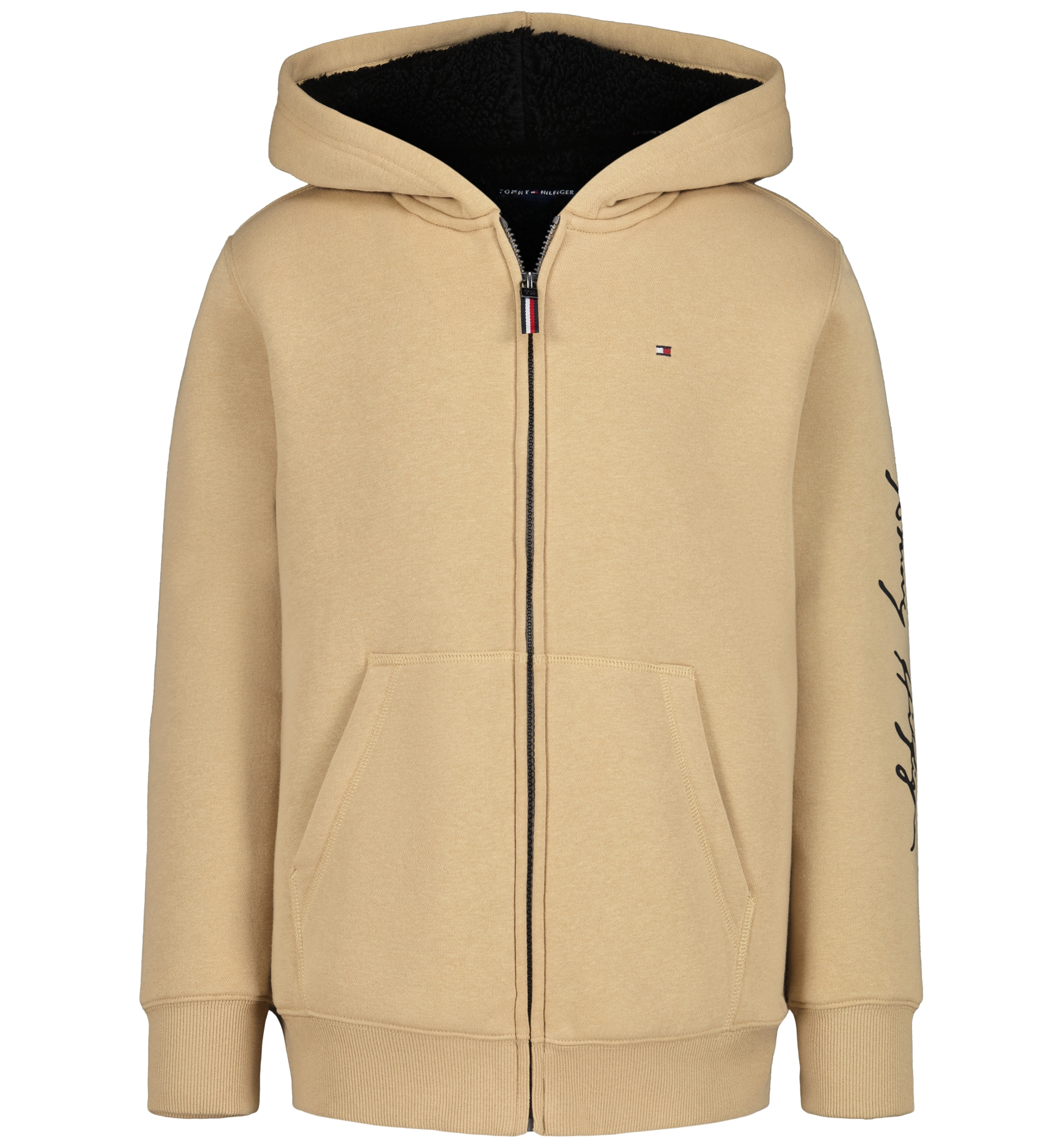 Tommy Hilfiger Boys' Signature Sherpa Lined Full Zip Hoodie - Incense