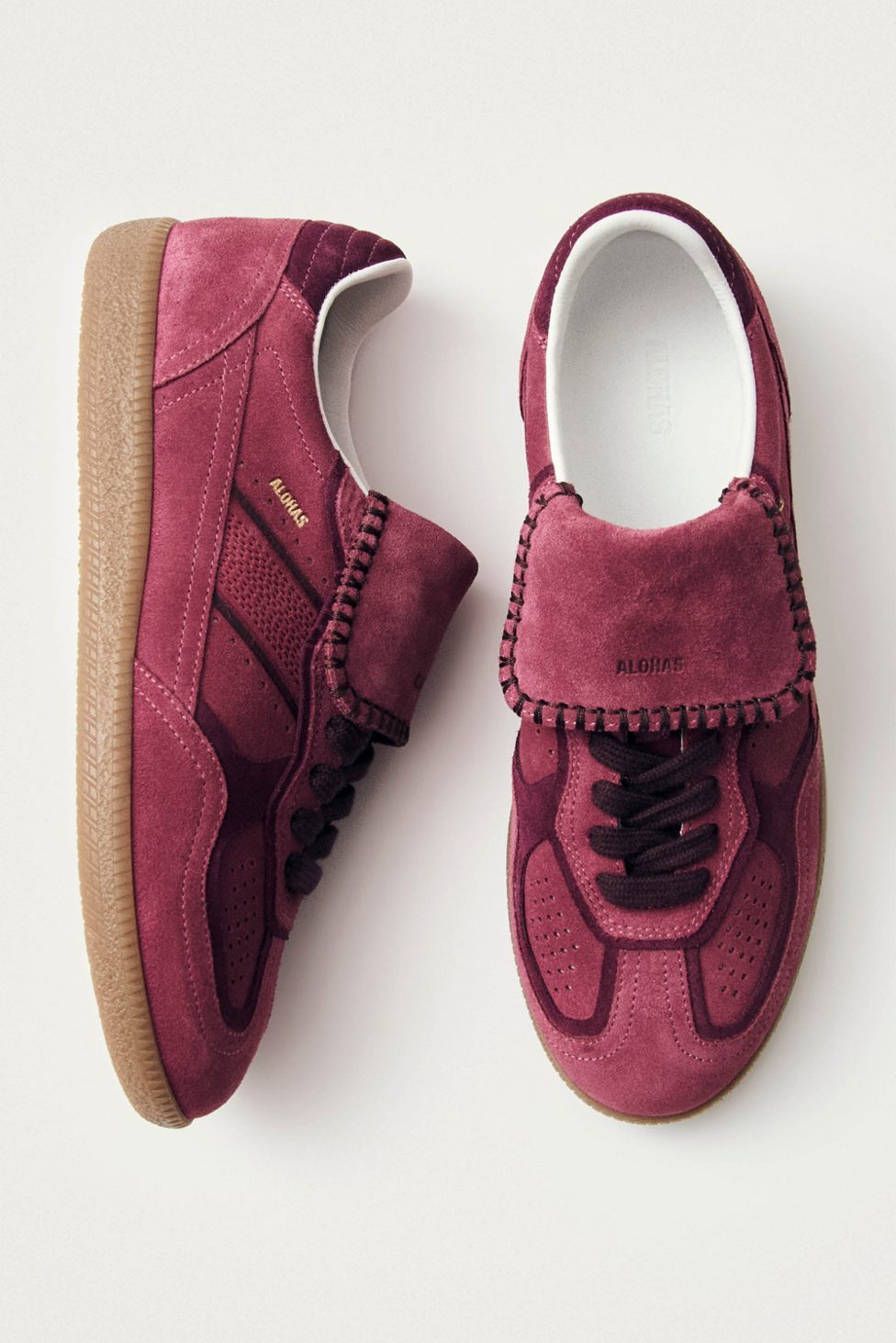 ALOHAS tb. 490 Leather Sneakers - Raspberry And Burgundy