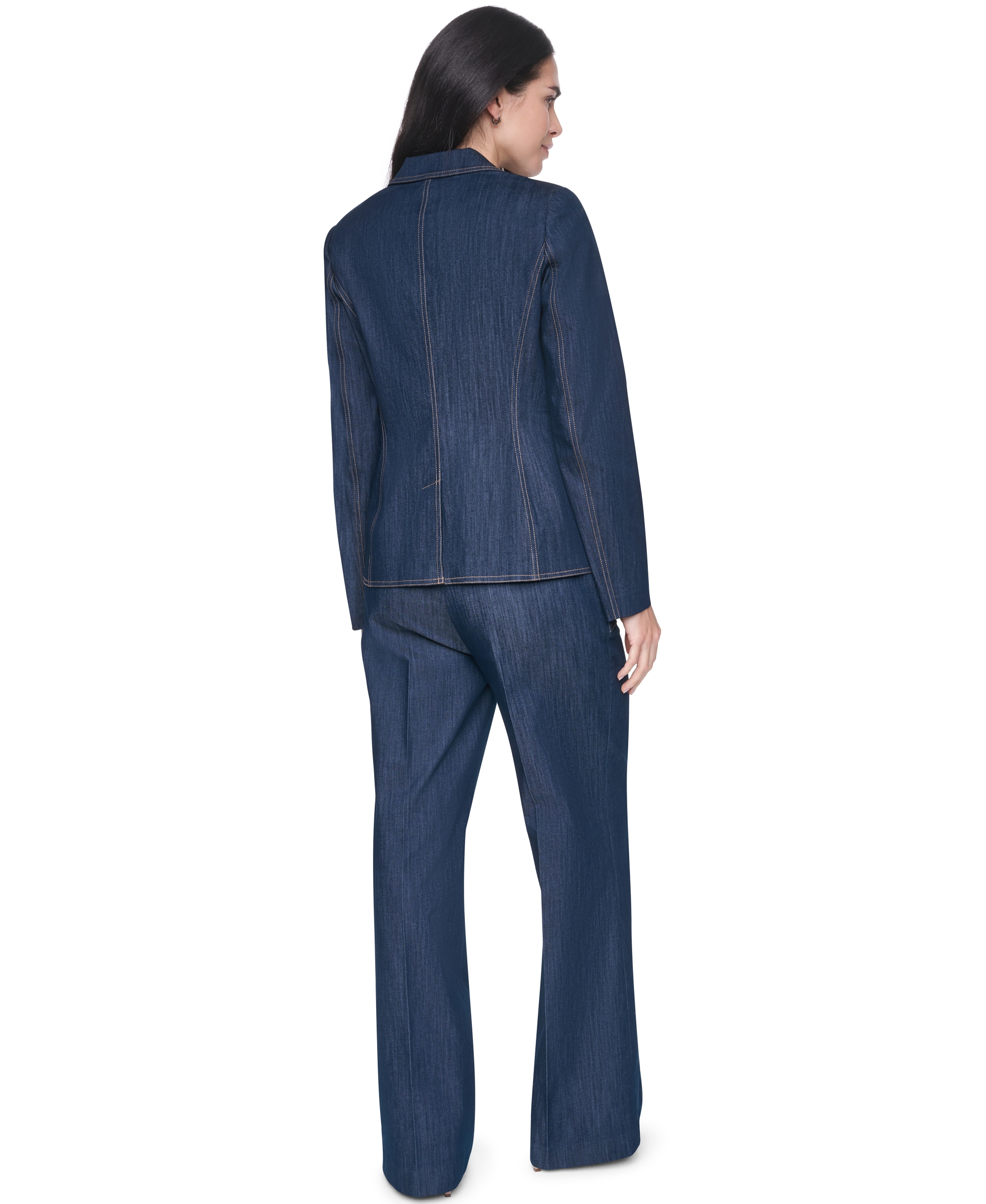 Tommy Hilfiger Women's Notch-Collar One-Button Blazer - Navy