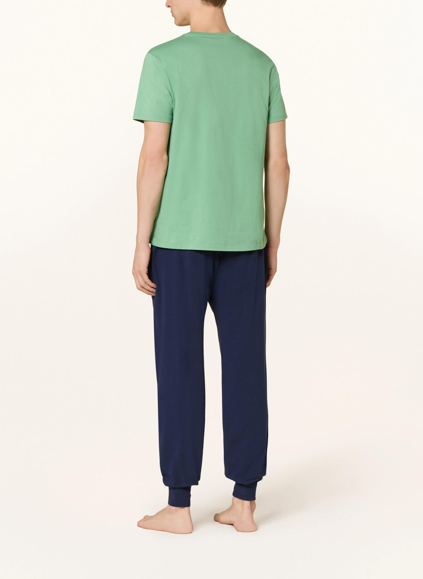 POLO RALPH LAUREN Lounge-Shirt – GRÜN / WEISS