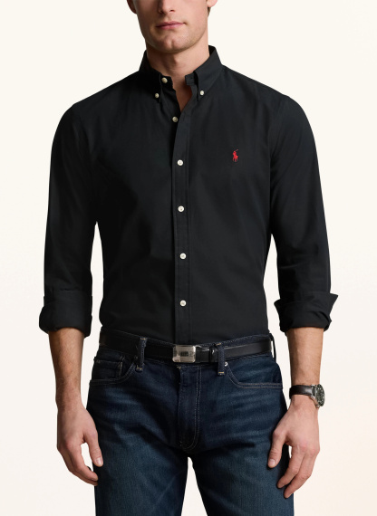 POLO RALPH LAUREN Hemd Slim Fit – SCHWARZ