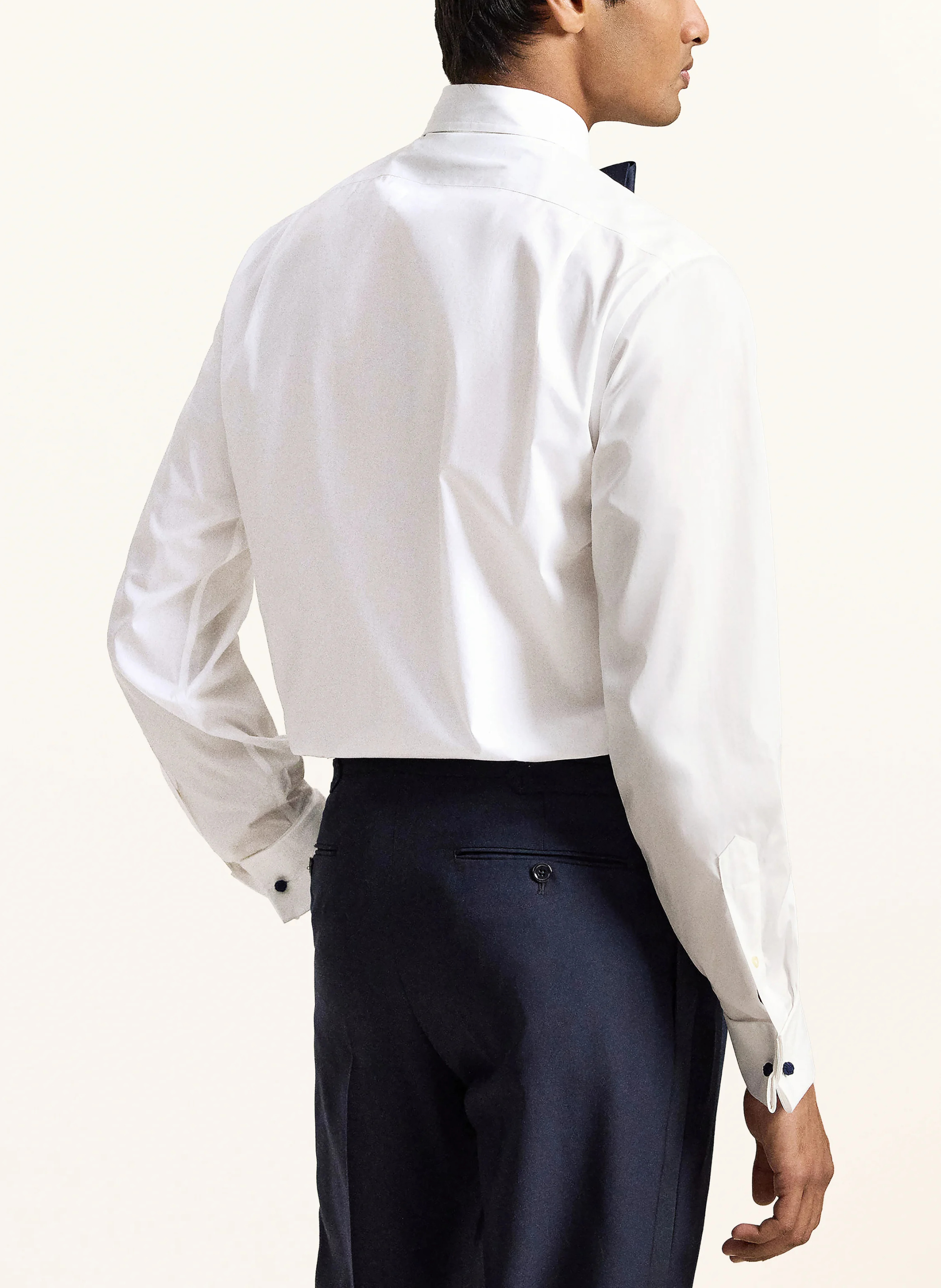 POLO RALPH LAUREN Smoking-Hemd Classic Fit mit Umschlagmanschette – WEISS