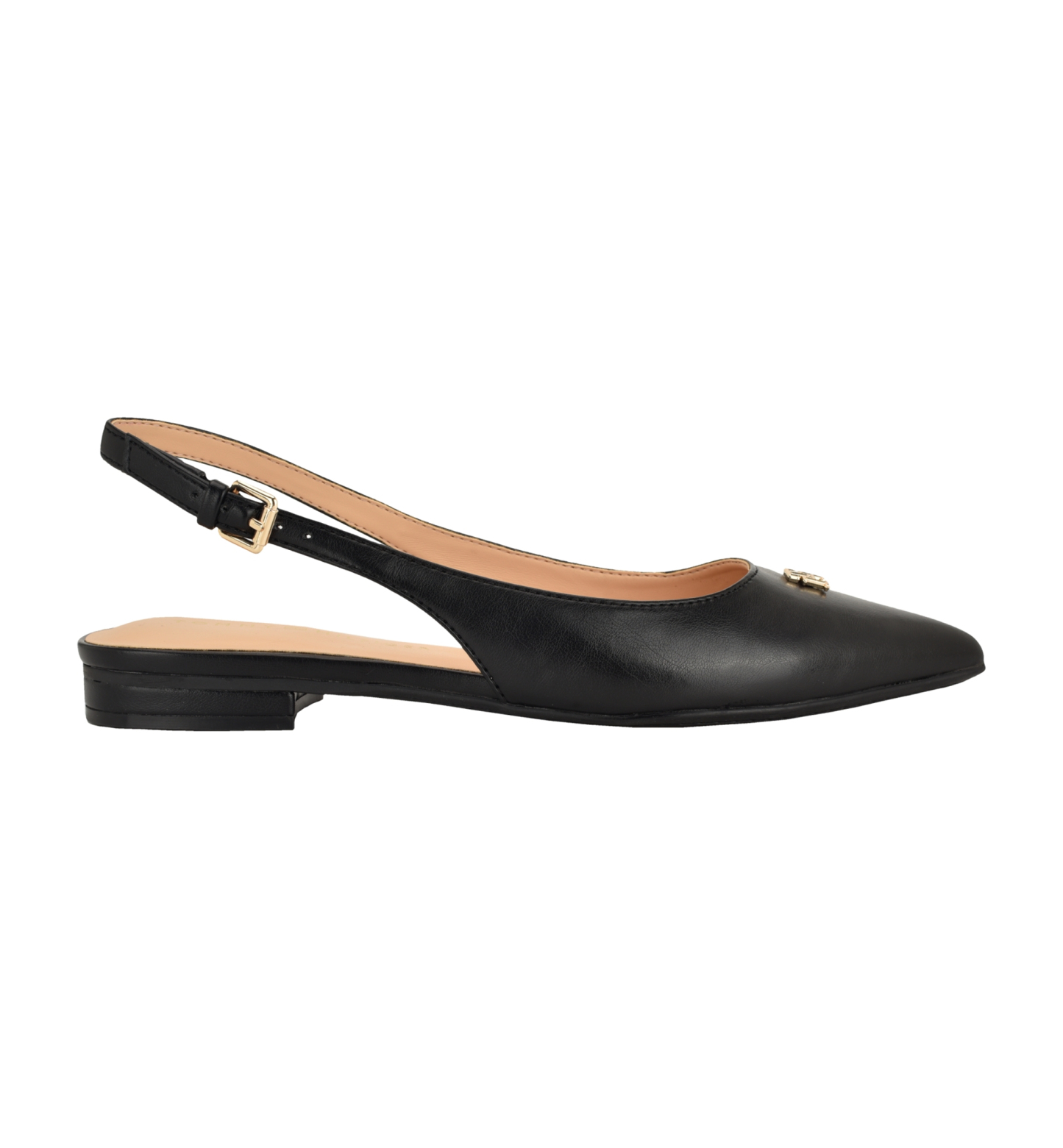 Tommy Hilfiger Women's Velina Pointed Toe Slingback Flats - Black