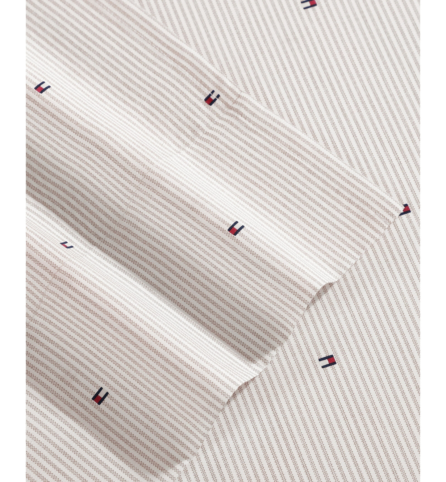 Tommy Hilfiger Ithaca Flag Stripe Cotton Percale Sheet Set - Medium Bei