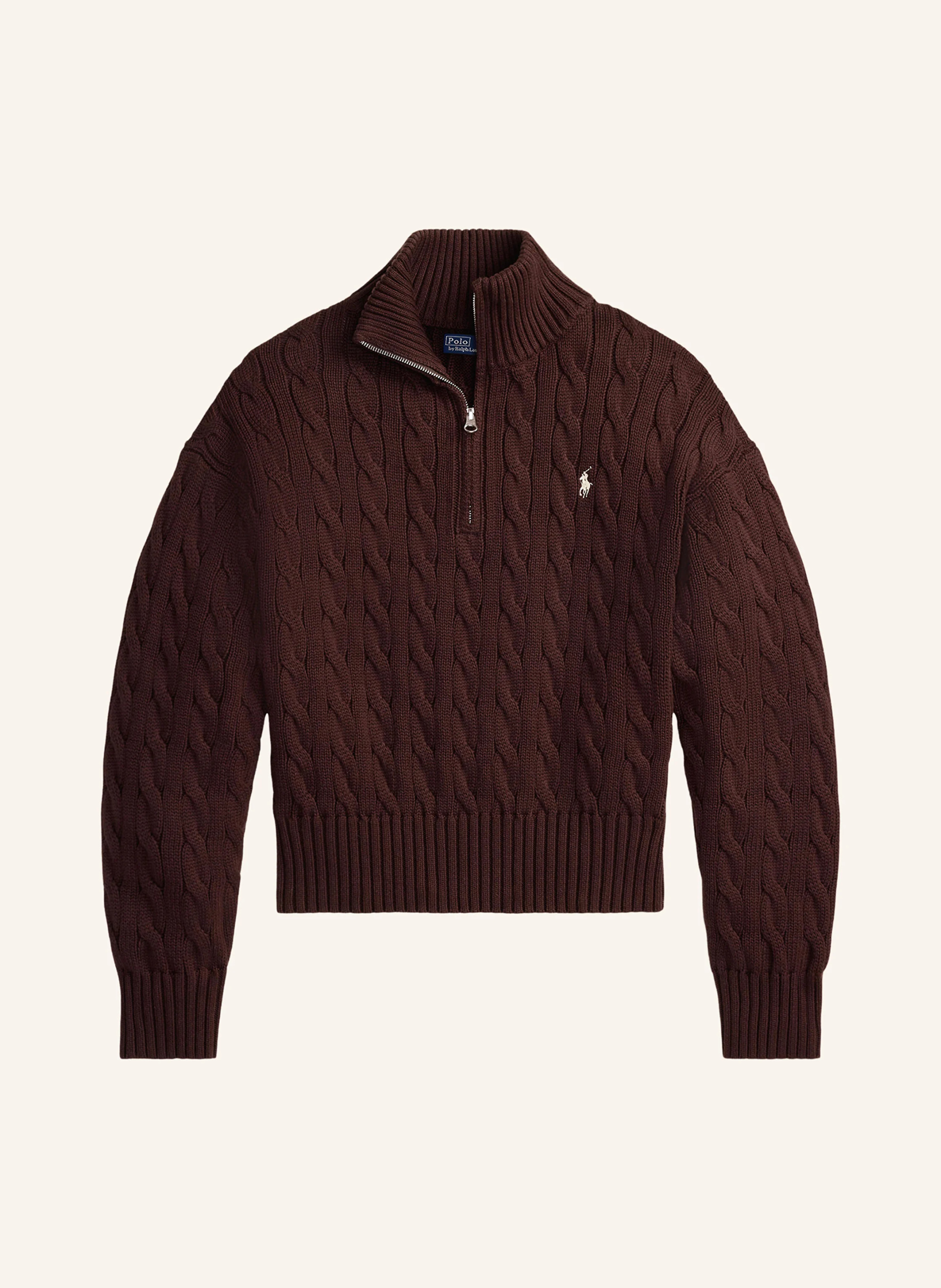 POLO RALPH LAUREN Troyer – DUNKELBRAUN / CREME